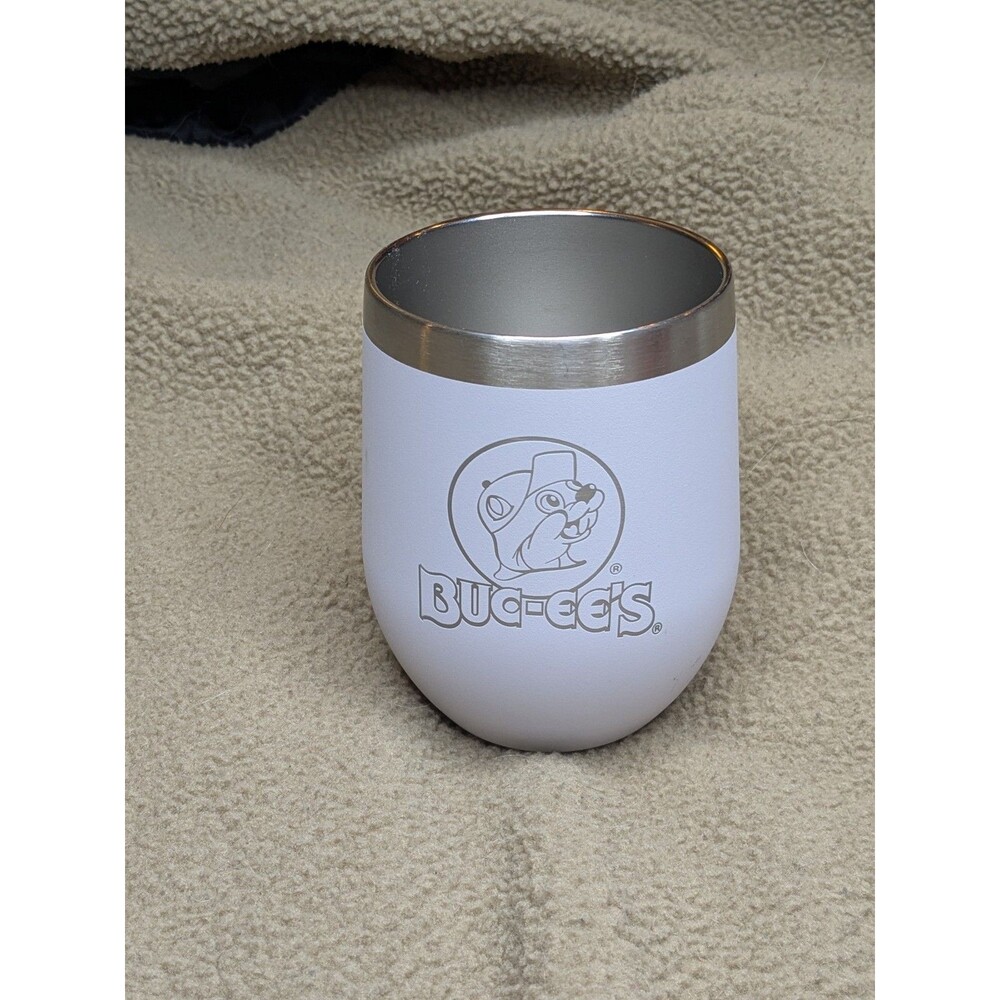 Buc-ee's 10 oz Metal Tumbler Wine Drink Ware, 4.5" Tall
